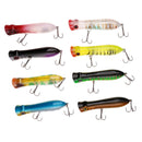 8Pcs Fishing Lures Set Floating Popper Minnow Artificial Hard Baits Wobblers 8cm