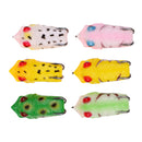 6 Pieces Fishing Lure Frog Baits Snag-proof Weedless Lures Topwater Floating with Double Sharp Hooks Freshwater Saltwater
