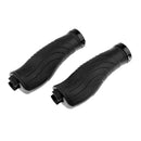 Bicycle Handlebar Rubber Grips with Anti-slip Contoured Design and Aluminum Alloy Clamps for Bike Accessories