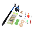 Fishing Kit, 1.5m Telescopic Fishing Rod and Reel Combos, Hooks Connector Tackle Kit, Seawater Freshwater Fishing Suits
