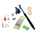 Fishing Kit, 1.5m Telescopic Fishing Rod and Reel Combos, Hooks Connector Tackle Kit, Seawater Freshwater Fishing Suits
