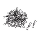 30pcs Fishing Rolling Barrel Swivel Sea Fishing Solid Ring Connector Anti-Corrosion