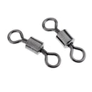 30pcs Fishing Rolling Barrel Swivel Sea Fishing Solid Ring Connector Anti-Corrosion