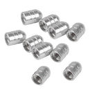10Pcs Bicycle Motorcycle Car Schrader Wheel Rims Tyre Stem Air Valve Caps Dust Cover - Silver