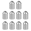 10Pcs Bicycle Motorcycle Car Schrader Wheel Rims Tyre Stem Air Valve Caps Dust Cover - Silver