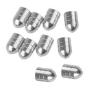 10Pcs Bicycle Motorcycle Car Schrader Wheel Rims Tyre Stem Air Valve Caps Dust Cover - Silver