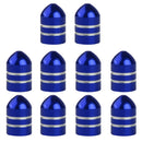 10pcs Car Motorcycle Tire Tyre Schrader Valve Cap Bike Bicycle Valve Covers Blue