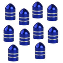 10pcs Car Motorcycle Tire Tyre Schrader Valve Cap Bike Bicycle Valve Covers Blue