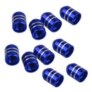 10pcs Car Motorcycle Tire Tyre Schrader Valve Cap Bike Bicycle Valve Covers Blue