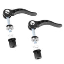 2Pcs Aluminum Alloy Bicycle Quick Release Seat Tube Bike Seat Post Clamp Skewer Black