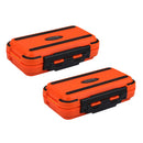2Pcs Waterproof 2-side Fishing Box Tackle Lures Baits Hooks Swivels Accessories Holder