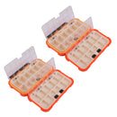 2Pcs Waterproof 2-side Fishing Box Tackle Lures Baits Hooks Swivels Accessories Holder