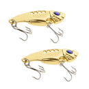 2pc Metal Fishing Lures VIB Spinner Baits Crankbait Barbed Fish Tackle Hooks