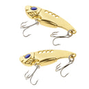 2pc Metal Fishing Lures VIB Spinner Baits Crankbait Barbed Fish Tackle Hooks