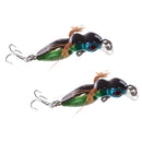 Bee Insect Fishing Lures Kits Bait Topwater Lures Crankbaits Barbed Hooks Including 2pcs Fishing Lures for Freshwater or Saltwater