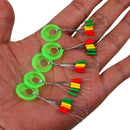 Pack of 200pcs Fishing Bobber Stoppers Green Rubber Oval Floats Fishing Sinkers Fishing Line Stop 5cm