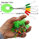 Pack of 200pcs Fishing Bobber Stoppers Green Rubber Oval Floats Fishing Sinkers Fishing Line Stop 5cm
