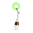 Pack of 200pcs Fishing Bobber Stoppers Green Rubber Oval Floats Fishing Sinkers Fishing Line Stop 5cm