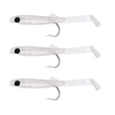 3pcs Fishing Lure Bait Sea Fishing Tackle Fishhook Soft Lures Stainless Steel