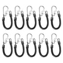10PCS Steel Fishing Coiled Lanyards with Carabiners - Retractable Coiled Safety Tether Cord for Fishing and Hunting