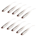 10Pcs Fishing Luminous Soft Lures Life-like Artificial Grub Worm Soft Baits