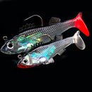 2Pcs 3D Eyes Hard Fishing Lures Lightweight Lifelike Minnow Baits Spinner Crankbaits Hooks Baits Assorted Fish Tackle