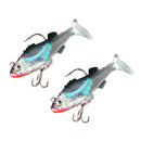 2Pcs 3D Eyes Hard Fishing Lures Lightweight Lifelike Minnow Baits Spinner Crankbaits Hooks Baits Assorted Fish Tackle