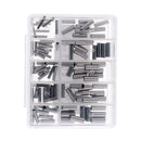 100pcs Mini Copper Brass Single Barrel Crimping Sleeves Copper Tube Connector 1.0-2.2mm Fishing Tackle
