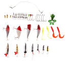 39Pcs Soft Hard Fishing Baits Hooks Life-like Lures Set Fishing Tackle Box Professional Fishing Tackles