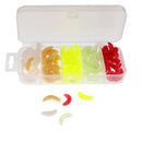 100pcs Fishing Lures Set Soft Lures Earthworm Flavored Bait for Carp Fishing