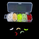 100pcs Fishing Lures Set Soft Lures Earthworm Flavored Bait for Carp Fishing
