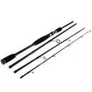 Carbon Fiber 2.1m Spinning Rod Travel Fishing Rod Bass Trout Lure Rod, 4 Sections
