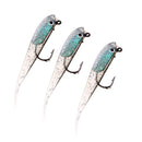 3 Pieces Silica gel Vivid Minnow Fishing Lures Soft Baits 3D fish eye Bionic Artificial Baits with Fish Luring Agent 7.3cm