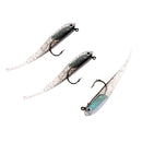 3 Pieces Silica gel Vivid Minnow Fishing Lures Soft Baits 3D fish eye Bionic Artificial Baits with Fish Luring Agent 7.3cm