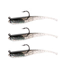 3 Pieces Silica gel Vivid Minnow Fishing Lures Soft Baits 3D fish eye Bionic Artificial Baits with Fish Luring Agent 7.3cm