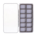 Utra Slim Plastic Fly Fishing Box Storage with 12 Multi-Magnetic Compartments Transparnt