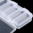 Durable Plastic Fishing Tackle Box DIY Stationery Lures Bait Hook Jewelry Beads Storage Case Transparent