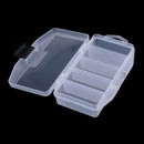 Durable Plastic Fishing Tackle Box DIY Stationery Lures Bait Hook Jewelry Beads Storage Case Transparent