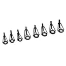 80Pcs Stainless Steel Fishing Rod Guides Tip Ring Rod Repair Kit DIY Eye Rings with Box