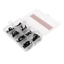 80Pcs Stainless Steel Fishing Rod Guides Tip Ring Rod Repair Kit DIY Eye Rings with Box