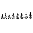 80Pcs Stainless Steel Fishing Rod Guides Tip Ring Rod Repair Kit DIY Eye Rings with Box