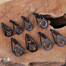 80Pcs Stainless Steel Fishing Rod Guides Tip Ring Rod Repair Kit DIY Eye Rings with Box