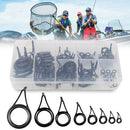75Pcs Stainless Steel Sea Fishing Rod Guides Ring Set Rod Building DIY Eye Rings, Mixed Size