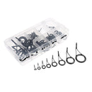 75Pcs Stainless Steel Sea Fishing Rod Guides Ring Set Rod Building DIY Eye Rings, Mixed Size