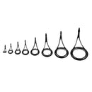 75Pcs Stainless Steel Sea Fishing Rod Guides Ring Set Rod Building DIY Eye Rings, Mixed Size