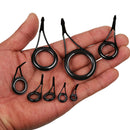75Pcs Stainless Steel Sea Fishing Rod Guides Ring Set Rod Building DIY Eye Rings, Mixed Size