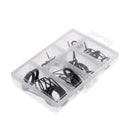 30Pcs Small Fishing Rod Parts Ring Saltwater Set Spinning Pole Eye Rings Kit Ceramic Ring Building Tip Tops Guide Accessories