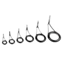 30Pcs Small Fishing Rod Parts Ring Saltwater Set Spinning Pole Eye Rings Kit Ceramic Ring Building Tip Tops Guide Accessories