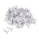 100pcs Fishing Line Sinker Slides Fishing Snap with Hooked Snap Delicate Mini Design