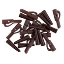 Set of Terminal Tackle Safety Lead Clips Tail Rubbers Sleeves Size 8 Swivel Brown+Black
